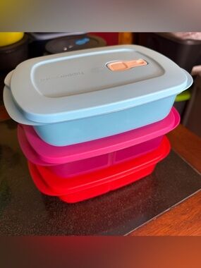 Tupperware Crystalwave Microwave Lunch Containers